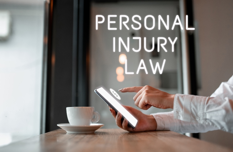 Text sign showing Personal Injury Law